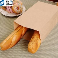 Eco-friendly Food Grade Sos Brown Kraft Paper Bags With Customized Size