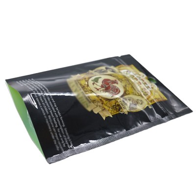 Smell Proof Foil Pouch Packaging Flat Reseal Coffee Black Resealable Plastic Bags For Food